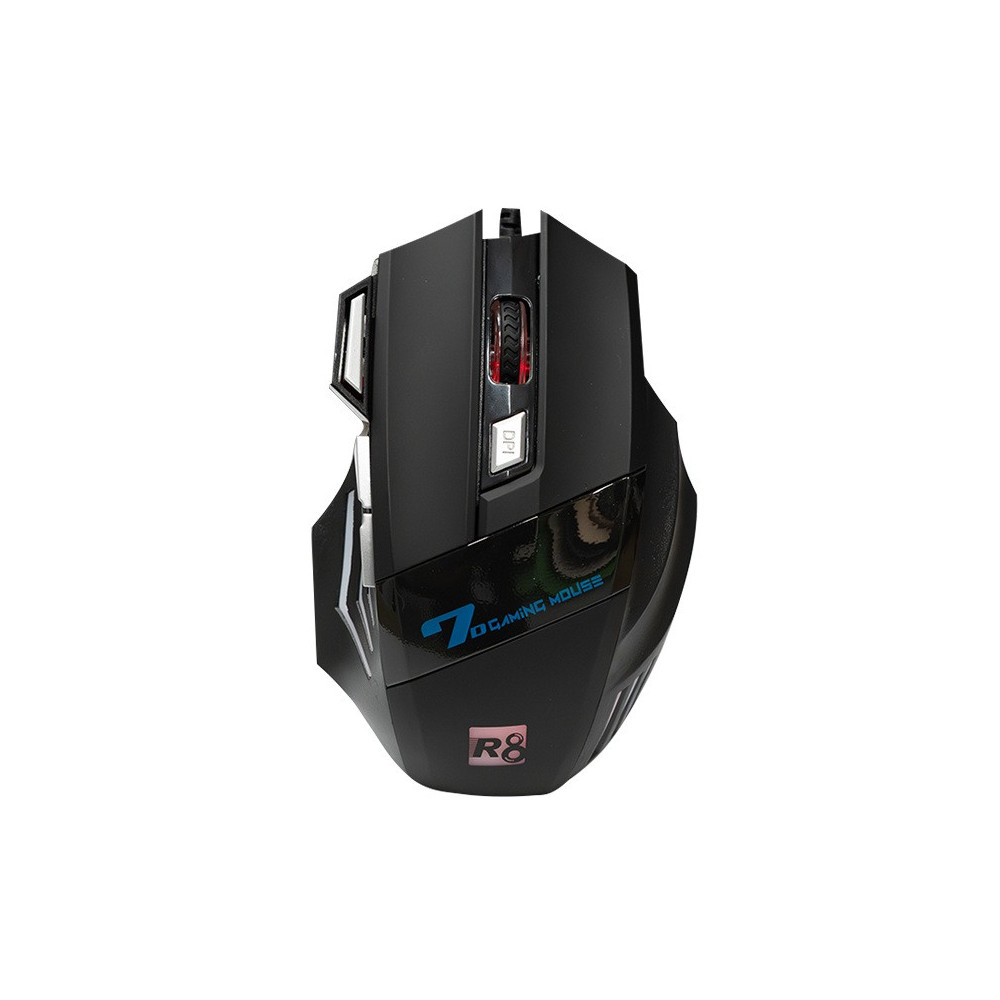 SOURIS 7D Gaming RGB LED Light R8 / jusqu'à 3 600 DPI / Noir