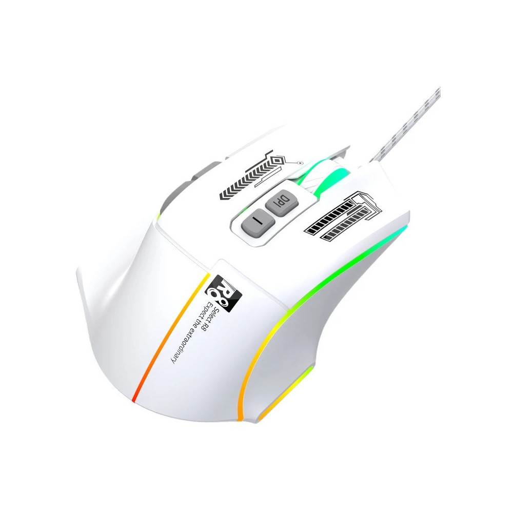 SOURIS OPTIQUE 7D GAMING -  R8 - 1639 -Blanc