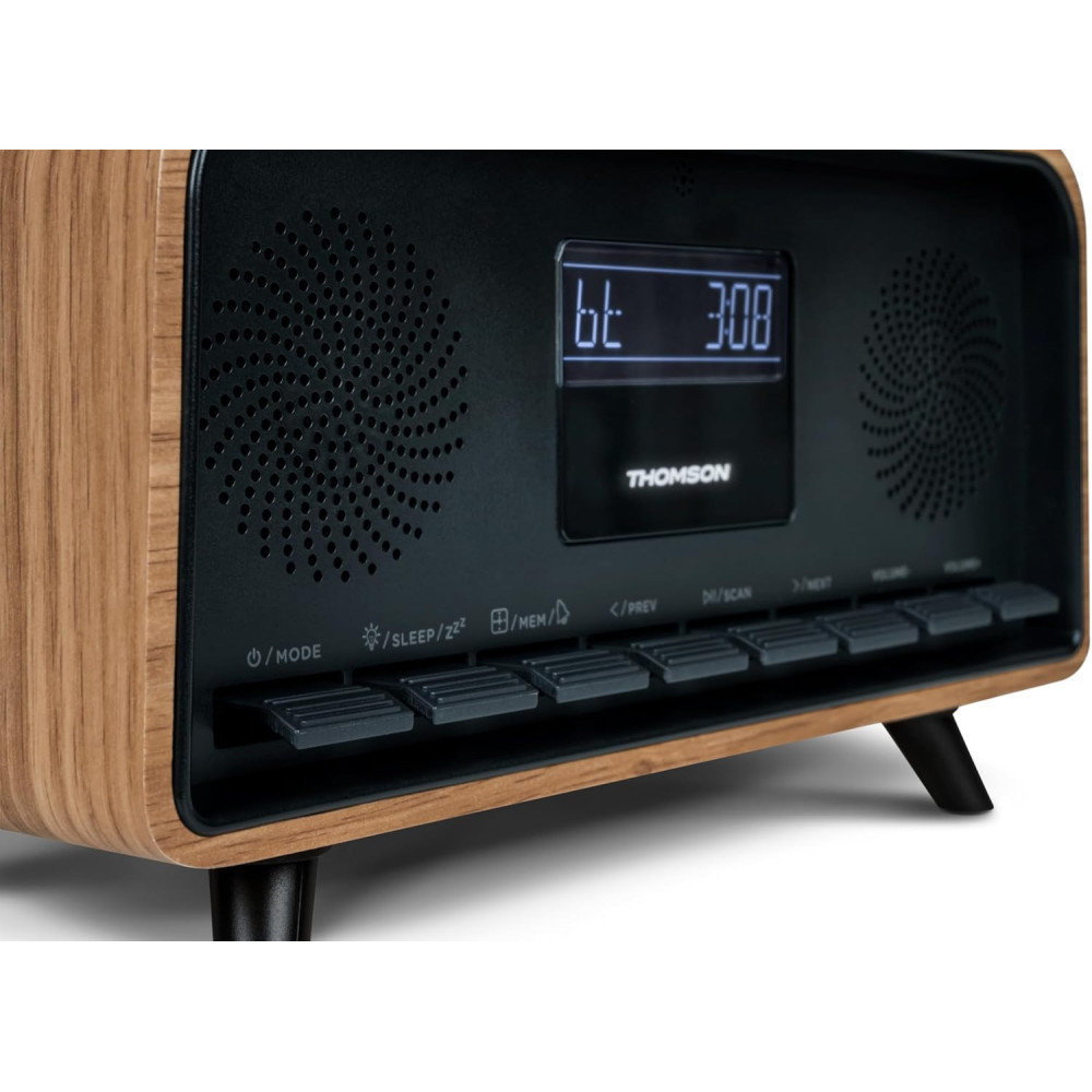 Radio-réveil COSY & enceinte sans fil "Vintage" THOMSON