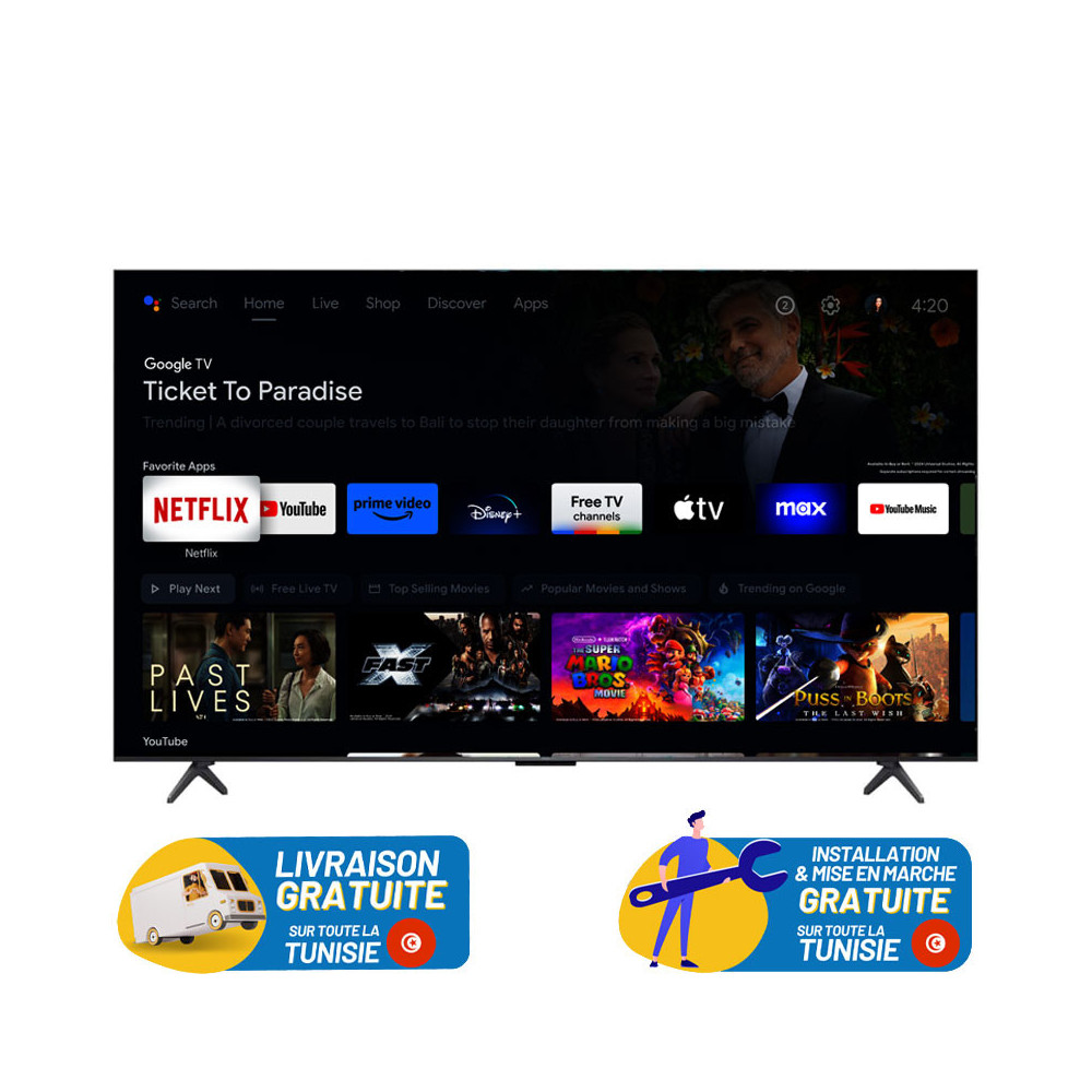 TV TCL C6K 75" QD MINI-LED SMART TV / GOOGLE TV