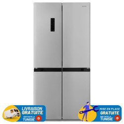 Réfrigérateur NEWSTAR No Frost INVERTER Side By Side 459 Litres / Inox avec Afficheur