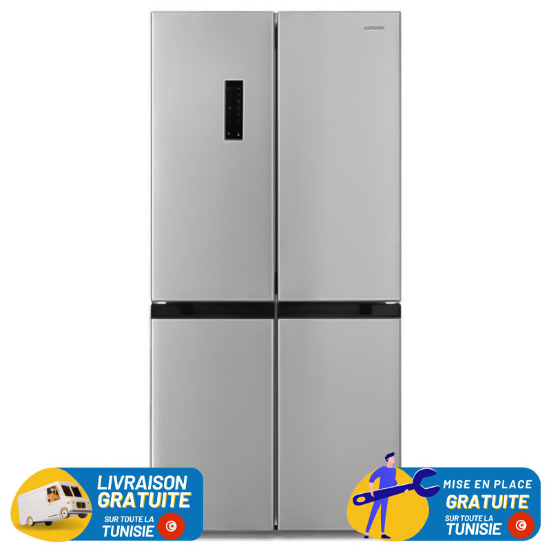 Réfrigérateur NEWSTAR No Frost INVERTER Side By Side 459 Litres / Inox avec Afficheur