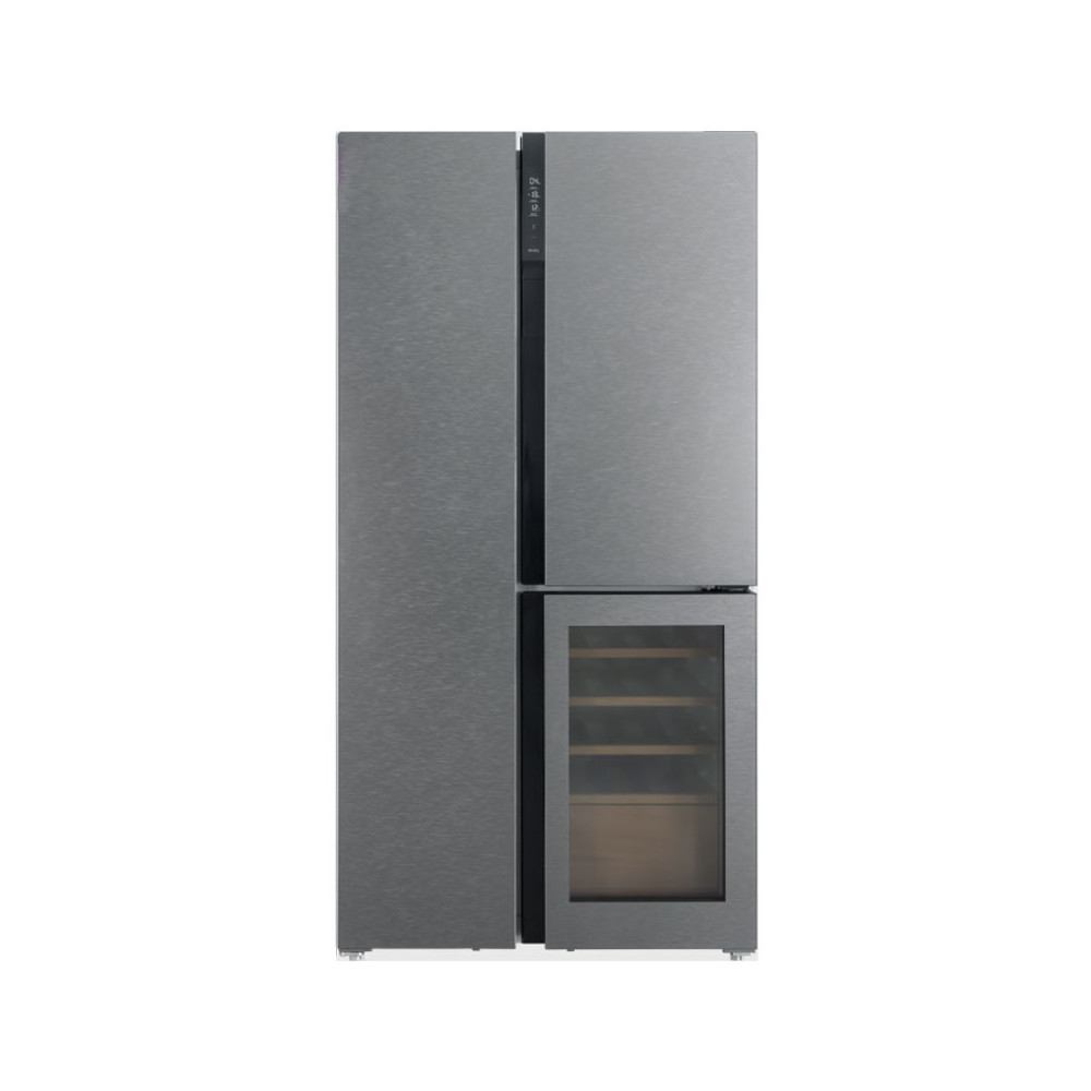 Réfrigérateur Hyundai No Frost INVERTER Side By Side 548 Litres / Verre Gris + Cave À Vin