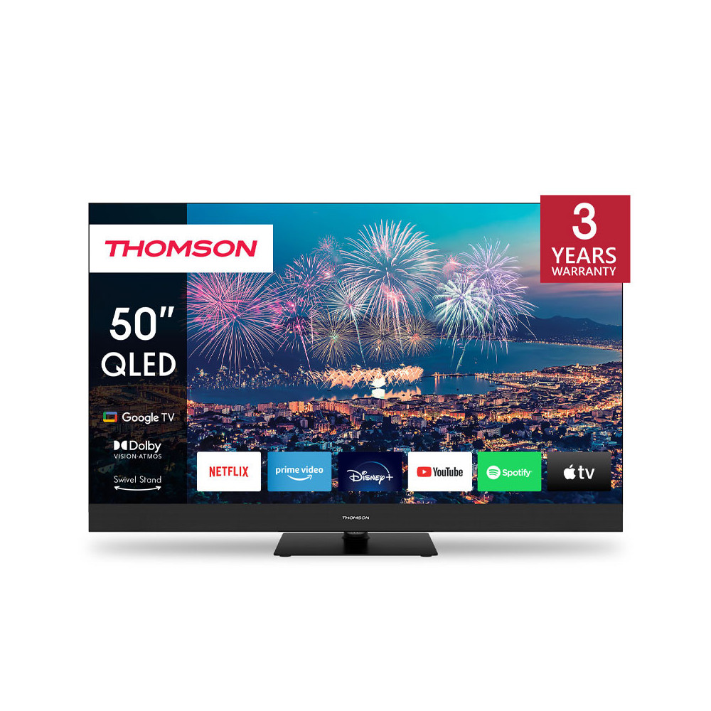 TV Thomson 50" QLED Plus Google TV avec Récepteur intégré