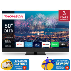 TV Thomson 50" QLED Plus Google TV avec Récepteur intégré