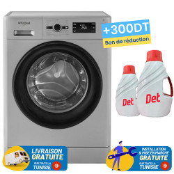Lavante séchante Frontale Whirlpool 11kg 6ème Sens + Det 2.5L + Det 1L Offerts + 300 dt Bon de réduction