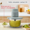 Mini Hachoir MOULINEX 2 Litres / 500W / Gris