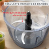 Mini Hachoir MOULINEX 2 Litres / 500W / Gris