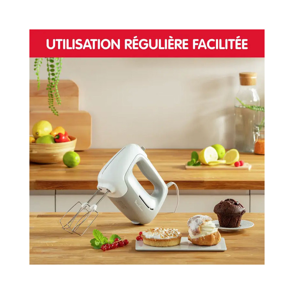 Batteur À Main MOULINEX Prep'Mix 450W / Blanc et Gris