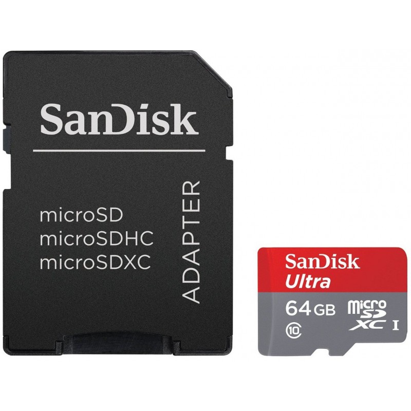 Carte mémoire SanDisk Ultra Android microSDHC 16 Go + Adaptateur SD