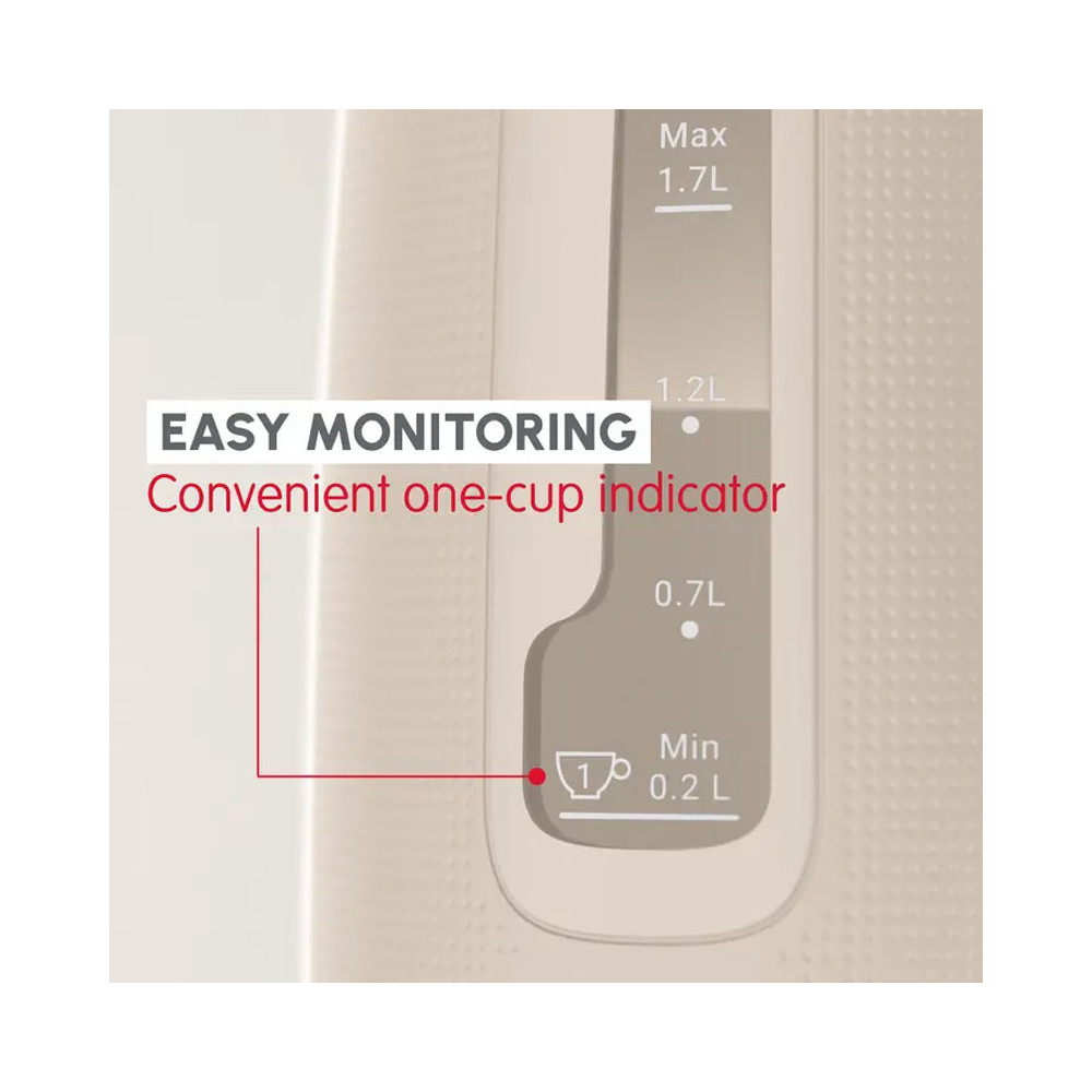 Bouilloire Électrique MOULINEX Morning 2400W 1.7Litre / Gris Chaud