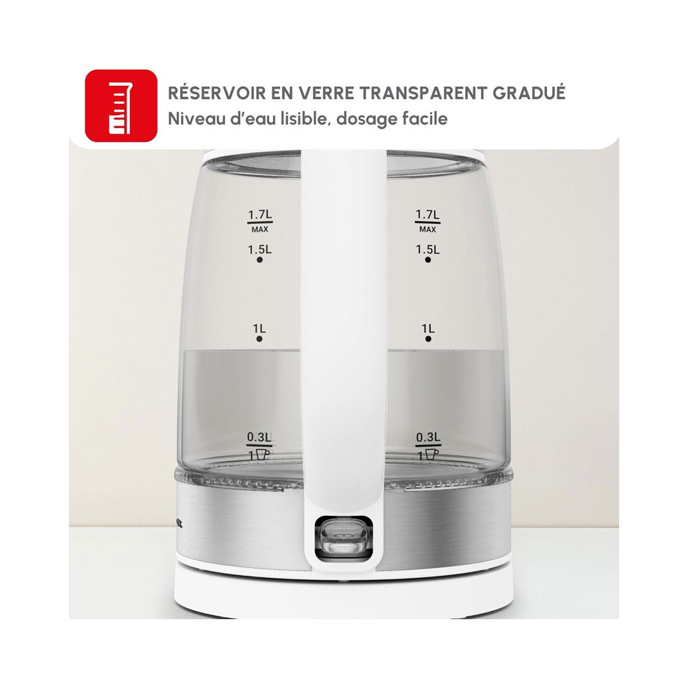 Bouilloire Sans Fil MOULINEX 1.7Litre / Blanc / BY6R5130
