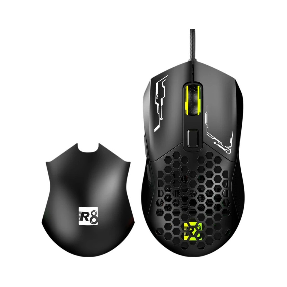 SOURIS 6D Gaming -RGB LED Light - R8 - 1635 - jusqu'à 12 000 DPI - BLACK