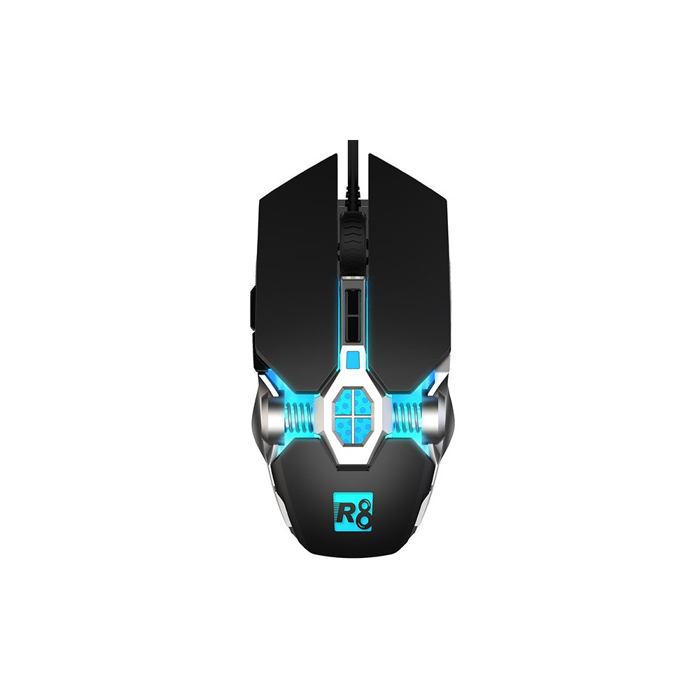 SOURIS 7D Gaming -RGB LED Light - R8 - 1637 - jusqu'à 7200 DPI - BLACK