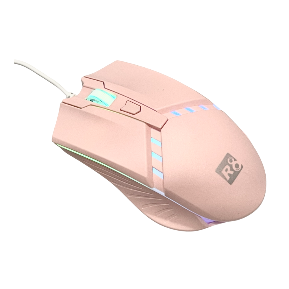 SOURIS OPTIQUE 4D -RGB -  R8 - 1609 - With LED Light - PINK