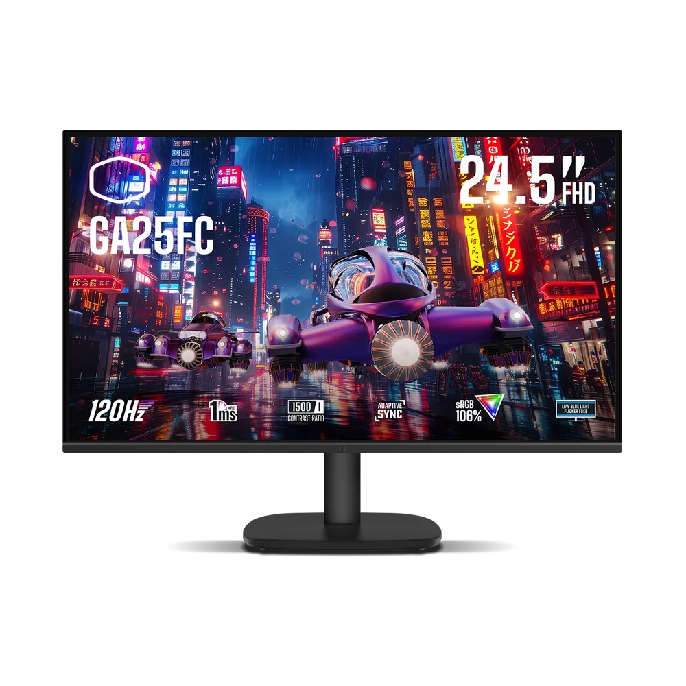 Écran Gaming Cooler Master GA25FC 24.5" Full HD IPS / 120 Hz / Black