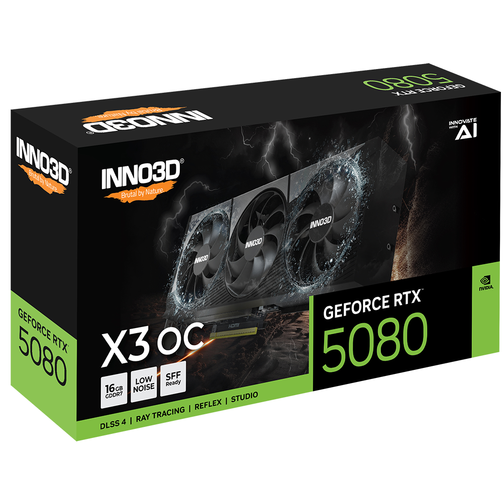 Carte graphique INNO3D GeForce RTX 5080 X3 OC / 16 Go GDDR7