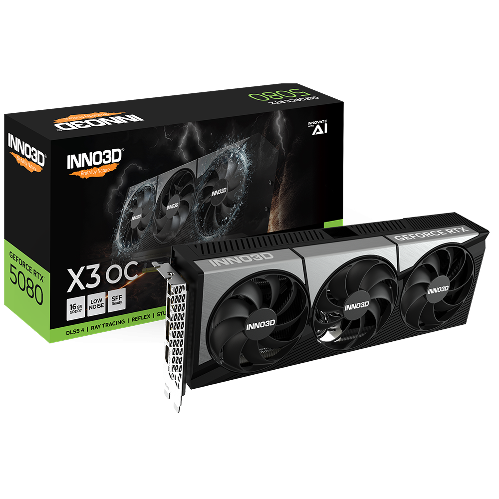 Carte graphique INNO3D GeForce RTX 5080 X3 OC / 16 Go GDDR7