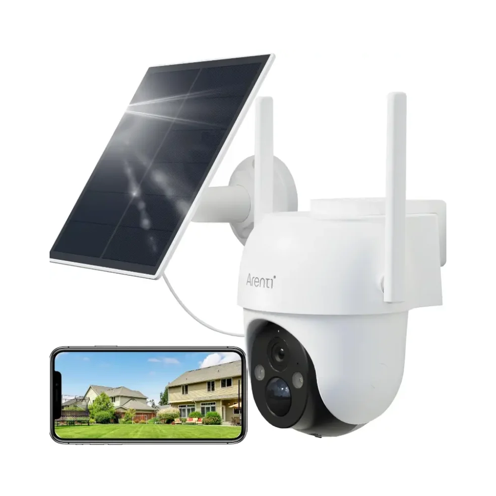 Arenti Sans Fil à Batterie Avec Panneau Solaire