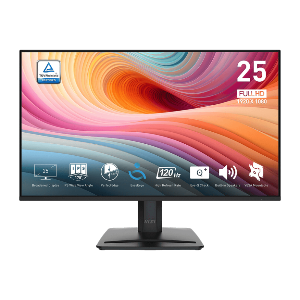 Écran MSI PRO MP251E2 24.5" Full HD IPS / 120 Hz / Avec Haut-parleurs / Noir
