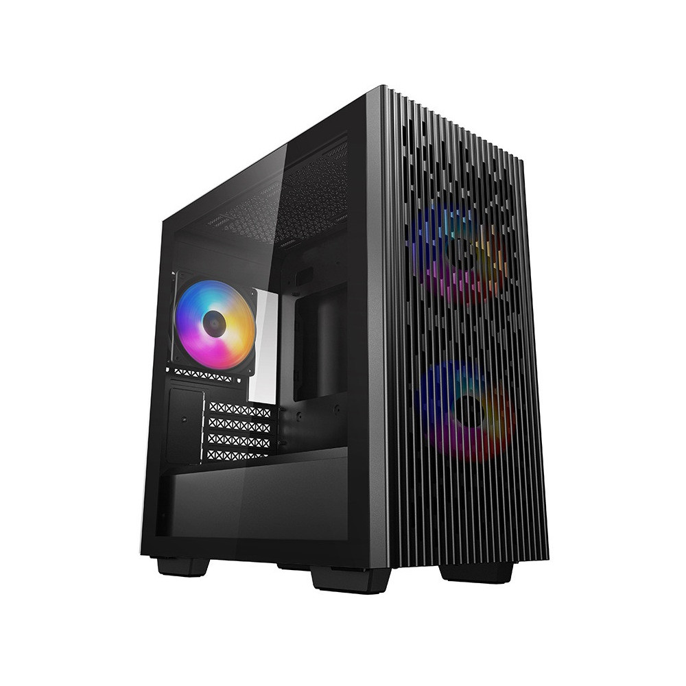 Boîtier Gaming Moyen Tour DeepCool MATREXX 40 3FS / Micro-ATX / RGB / Noir