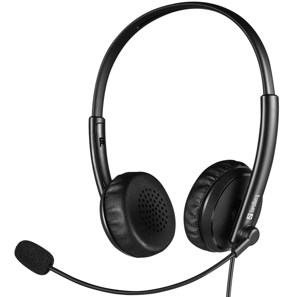 CASQUE FILAIRE SANDBERG PRO OFFICE JACK + USB - NOIR