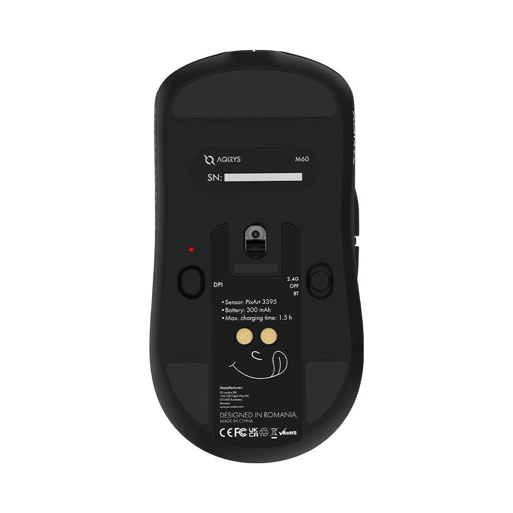 Souris Sans Fil Gamer AQIRYS M60 - Noir