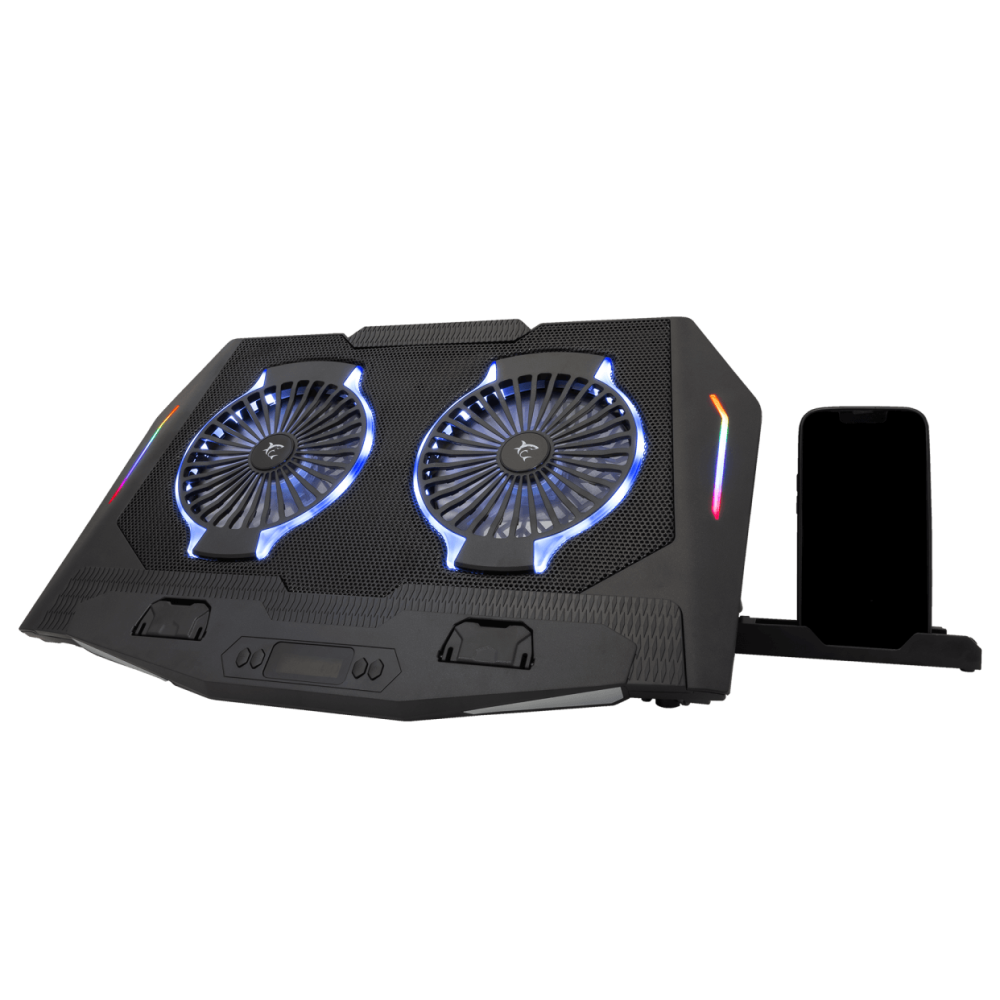 Refroidisseur  Pour PC Portable 17.3'' White Shark ICE SHADOW / RGB / Noir