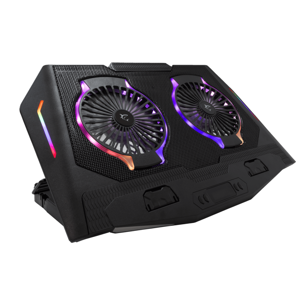 Refroidisseur  Pour PC Portable 17.3'' White Shark ICE SHADOW / RGB / Noir