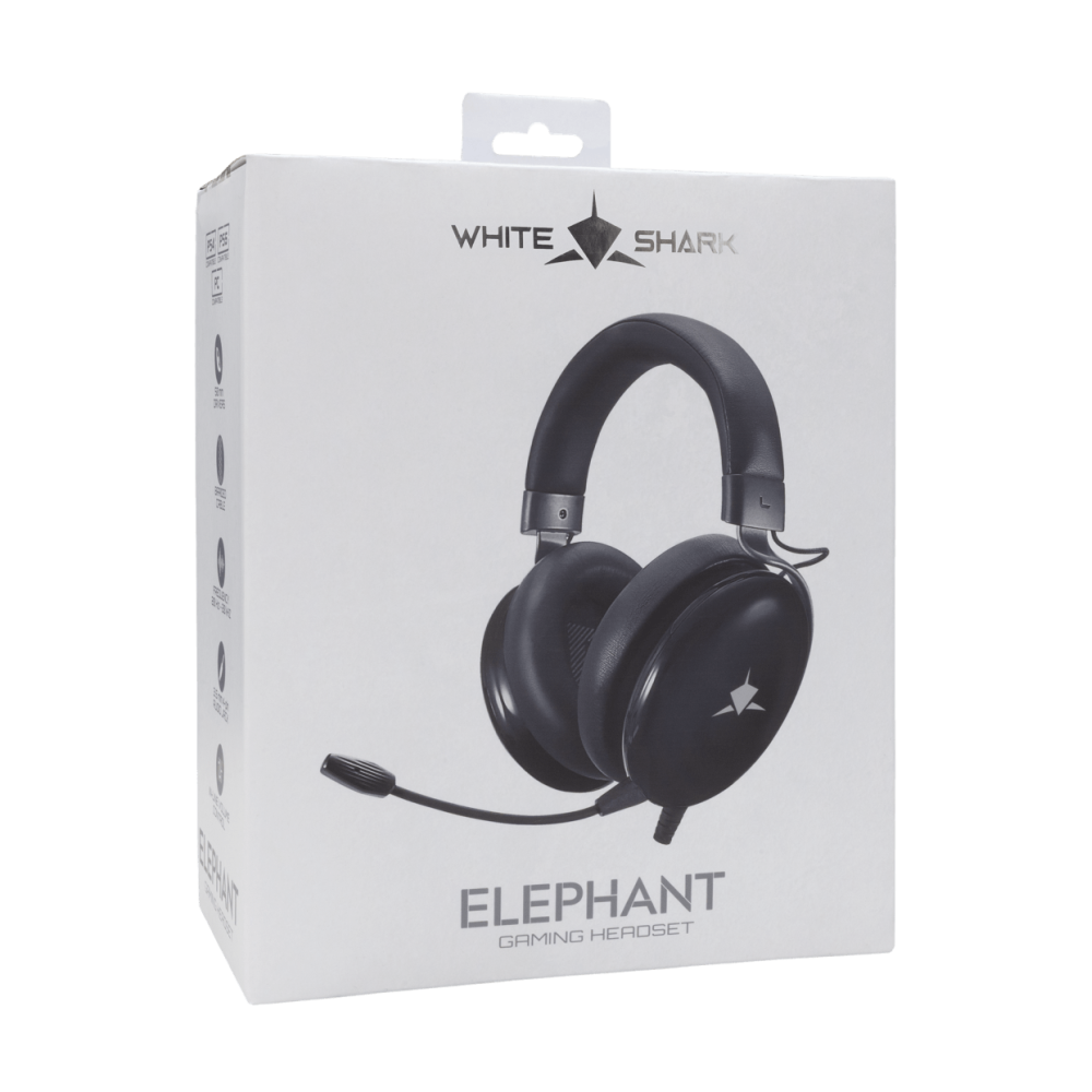 Casque Gaming Filaire White Shark Elephant / Noir