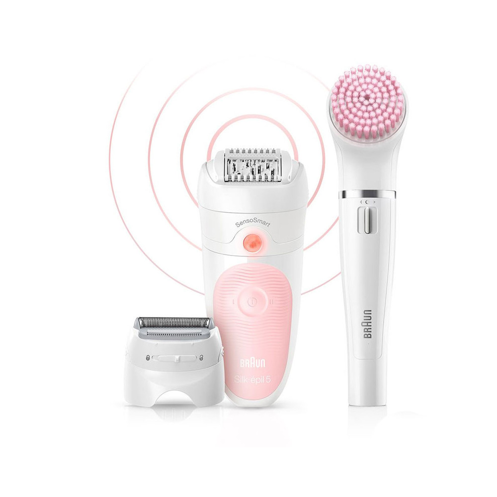 Epilateur BRAUN Silk épil 5 SENSO SMART / Blanc et Rose / SES5-895BS
