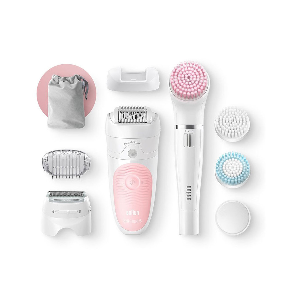 Epilateur BRAUN Silk épil 5 SENSO SMART / Blanc et Rose / SES5-895BS