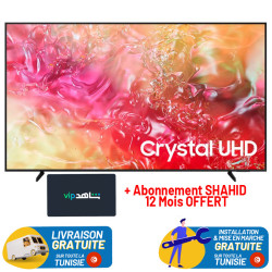 Tv Samsung 70" Crystal UHD 4K Smart TV DU7000 / Noir + Abonnement SHAHID 12 Mois OFFERT