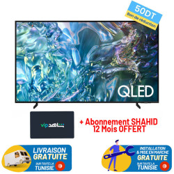 TV SAMSUNG 50'' Smart Q60DAU QLED 4K 2024 / QA50Q60DAU + 50DT Bon de réduction + Abonnement SHAHID 12 Mois OFFERT