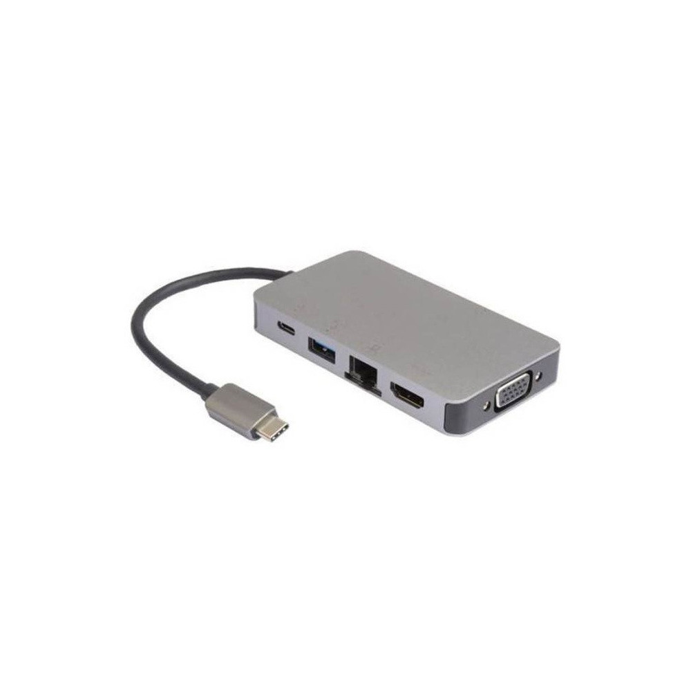 Station d'accueil MICROCONNECT CC0M14 / USB-C / USB 3.1 / Gris