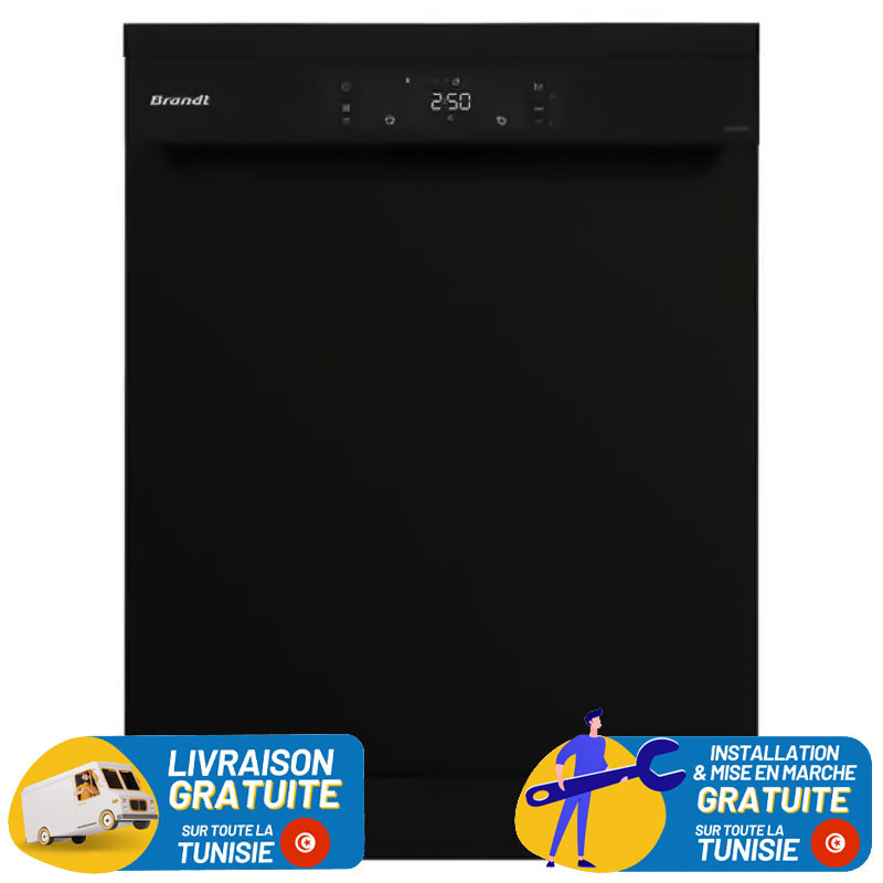 Lave vaisselle BRANDT 16 couverts / BLACK avec afficheur