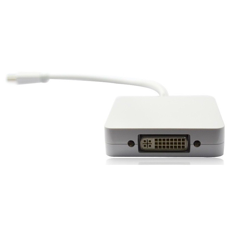 Adaptateur Mini DisplayPort Vers DVI-I Femelle, HDMI Femelle et DisplayPort Femelle