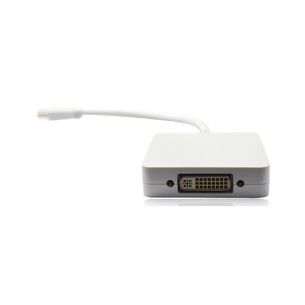 Adaptateur Mini DisplayPort Vers DVI-I Femelle, HDMI Femelle et DisplayPort Femelle