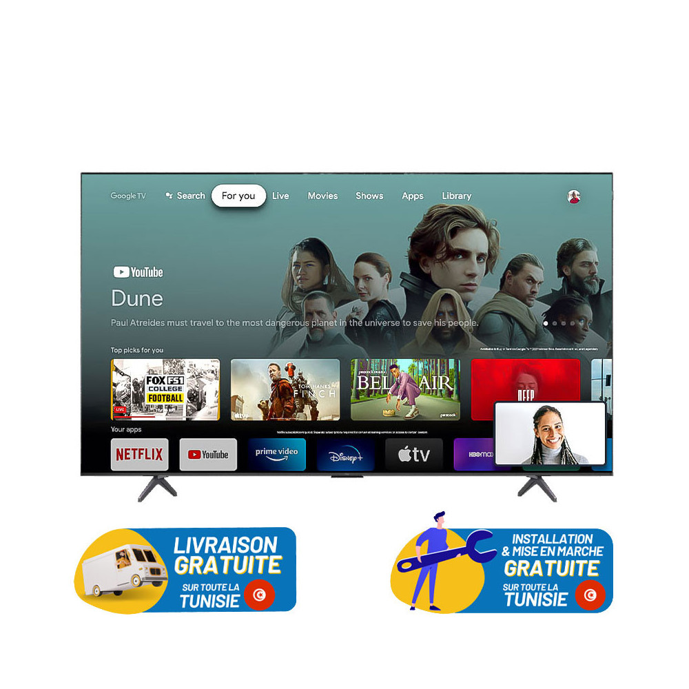 TV TCL P8K 75" QLED UHD 4K SMART TV / GOOGLE TV