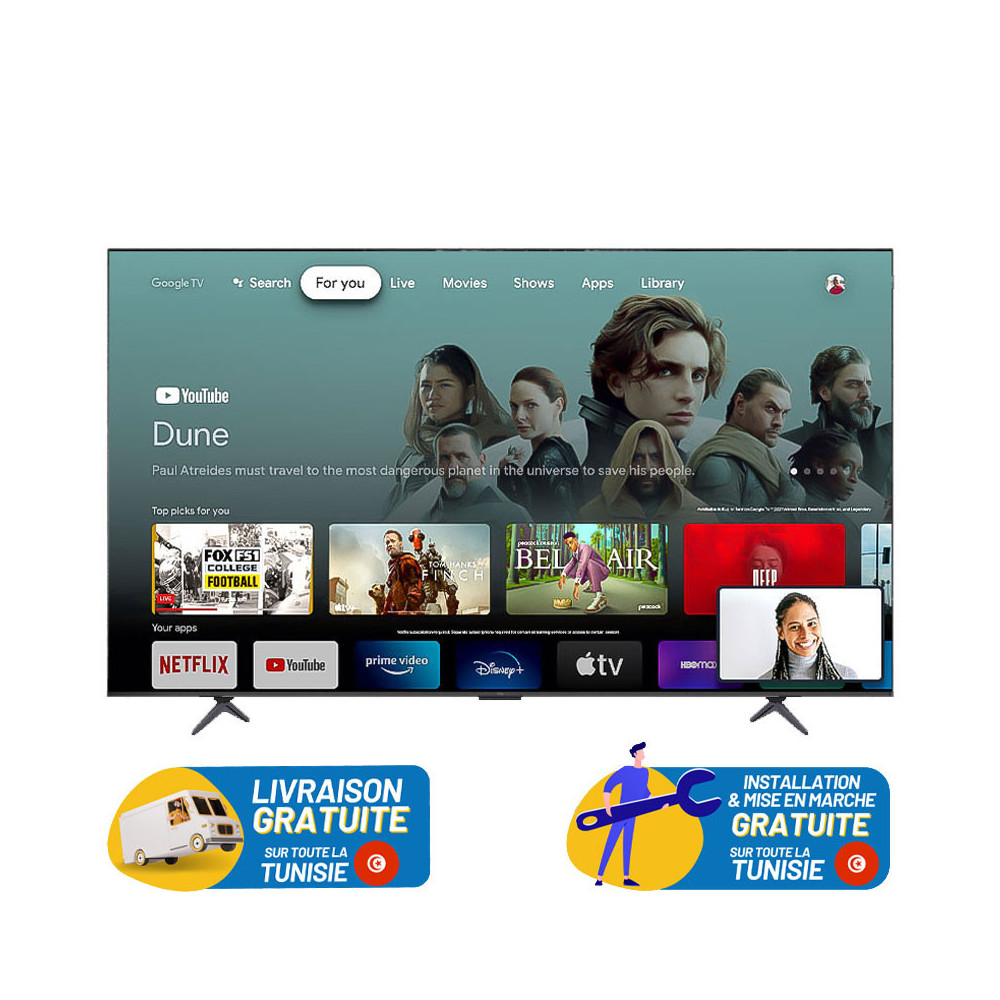 TV TCL P8K 85" QLED UHD 4K SMART TV / GOOGLE TV