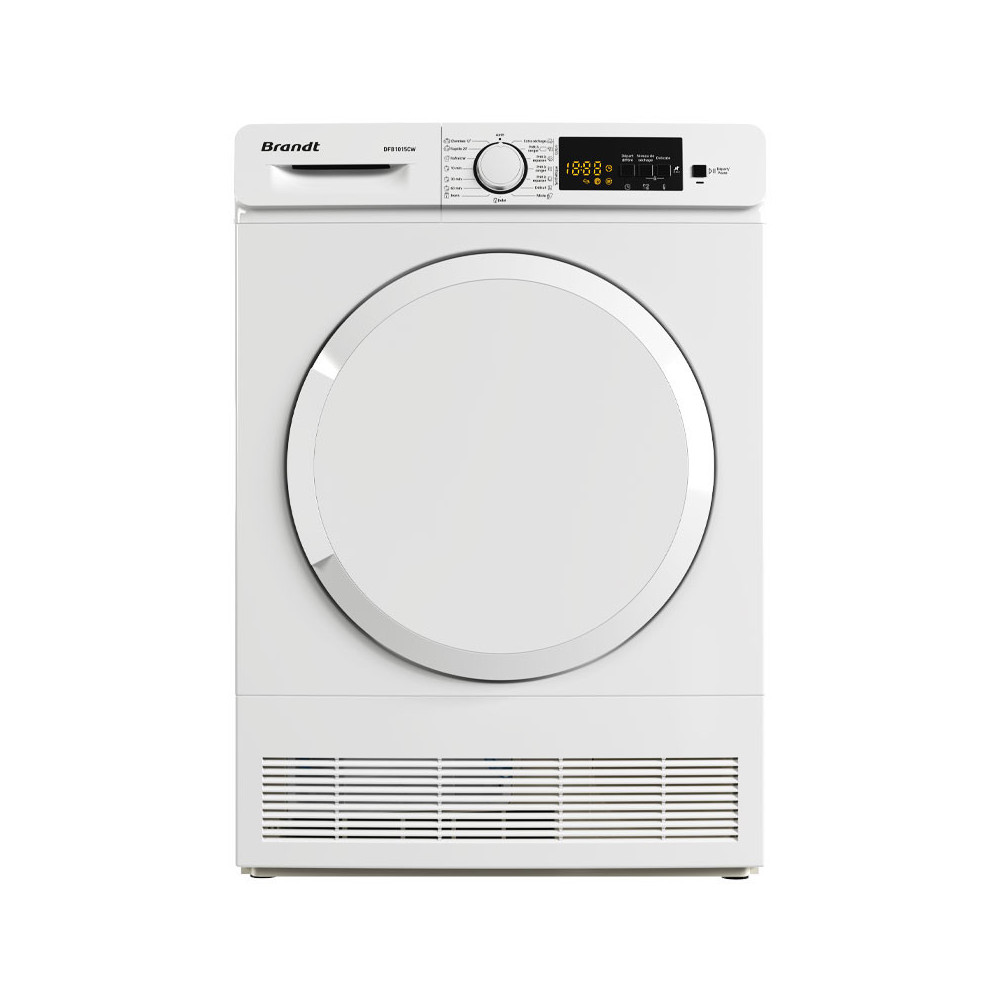SECHE LINGE BRANDT 10 KG  Frontale BLANC / DFB1015CW