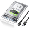 Boitier Disque Dur Externe 2.5'' USB 3.1 Transparent
