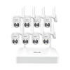 Kit de Surveillance JORTAN NVR + 8 Caméras Externes 2MP / WiFi / IP66 / Blanc