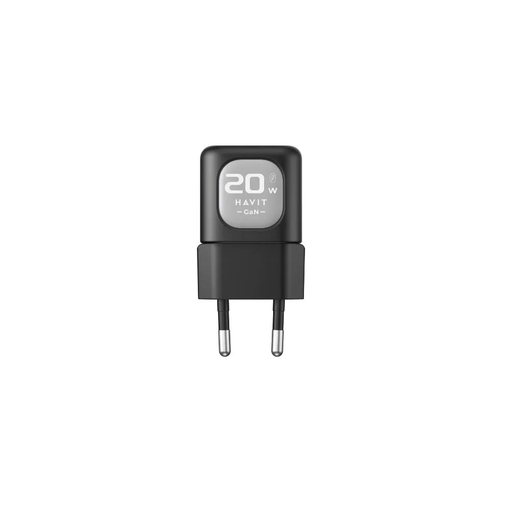 TETE CHARGEUR HAVIT GAN FAST CHARGER HV-UC220 DUAL USB-C 20W+USB-A18W