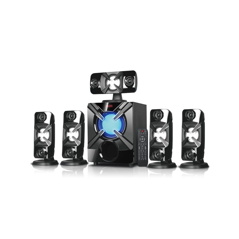 Haut parleur Sans Fil GOLD SOUND 5.1 / Noir / avec Télécommande