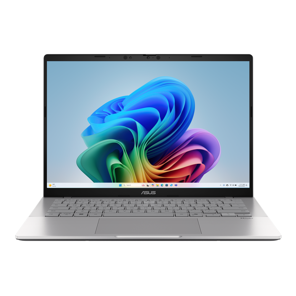 Pc Portable ASUS Vivobook S14 S3407QA / Snapdragon X X1 26 100 / 16 Go / 1 To SSD / Windows 11 / Copilot+ / Silver