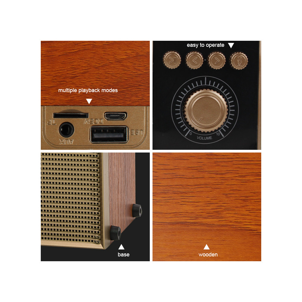 Haut-parleur de téléphone en bois Kisonli G10