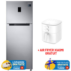Réfrigérateur SAMSUNG No Frost Double Portes TWIN COOLING PLUS 440 Litres / INOX  Avec Afficheur + AIR FRYER XIAOMI GRATUIT