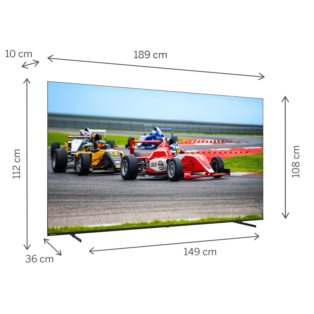 TV Thomson (50QG4S14) 50" QLED Side Feet - Google TV | Thomson Tunisie