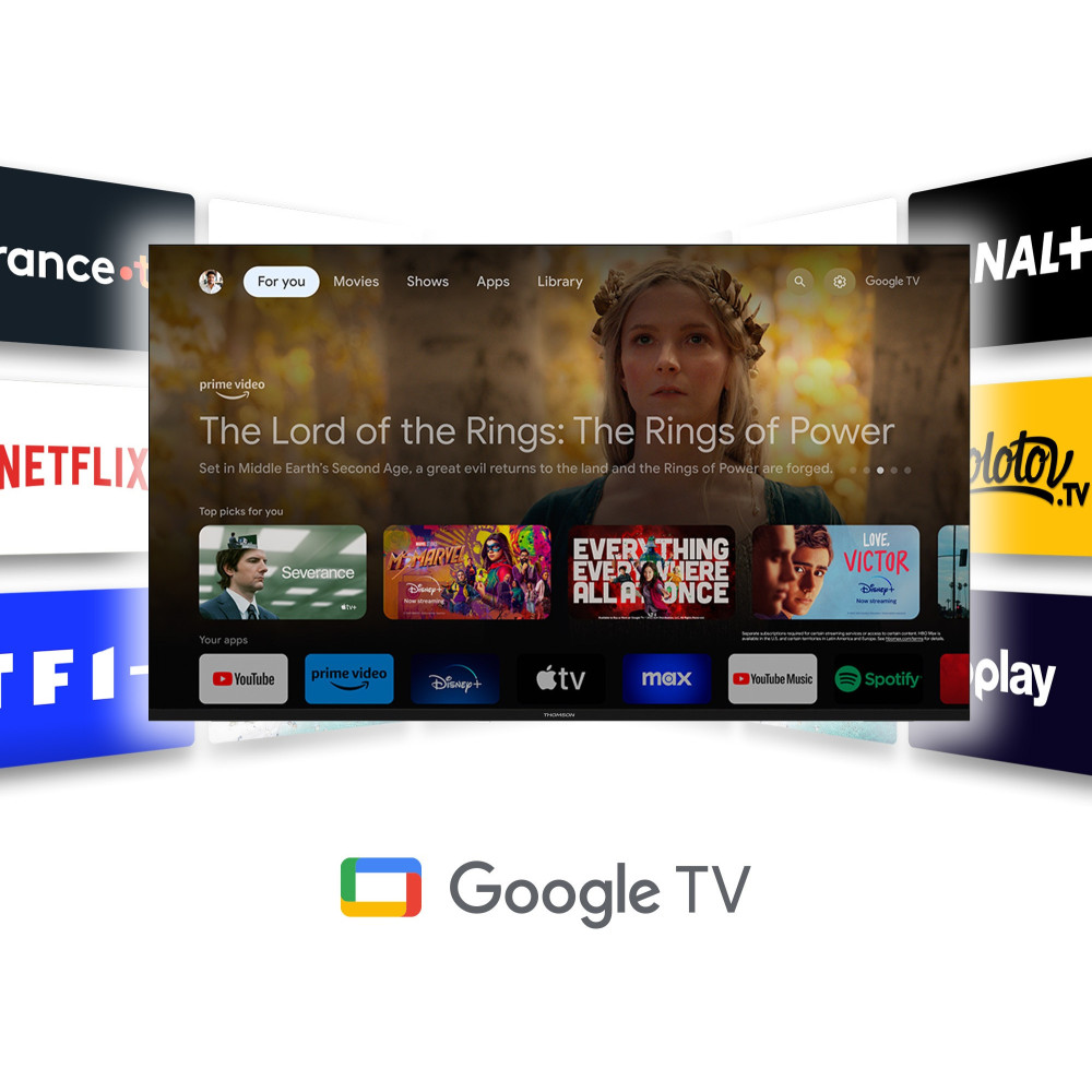 TV Thomson (50QG4S14) 50" QLED Side Feet - Google TV | Thomson Tunisie